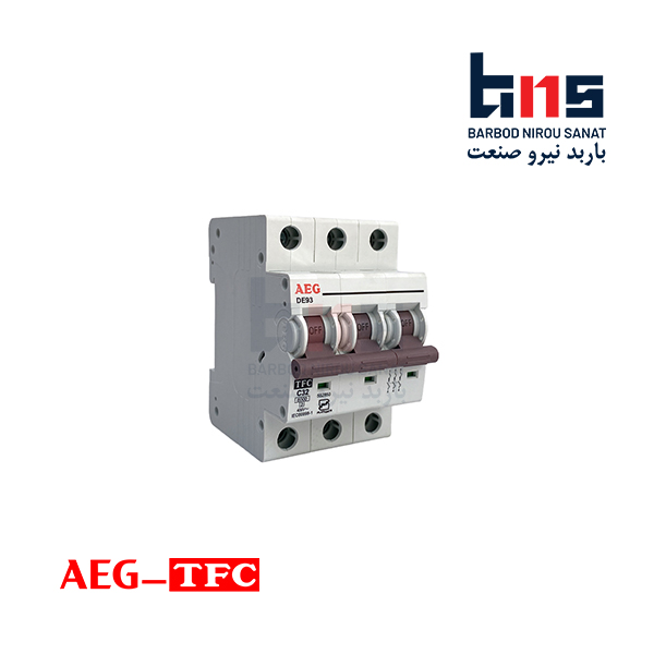فیوز مینیاتوری سه فاز 32 آمپر آ ا گ مدل DE93 کد C32 (بسته 4 عددی)